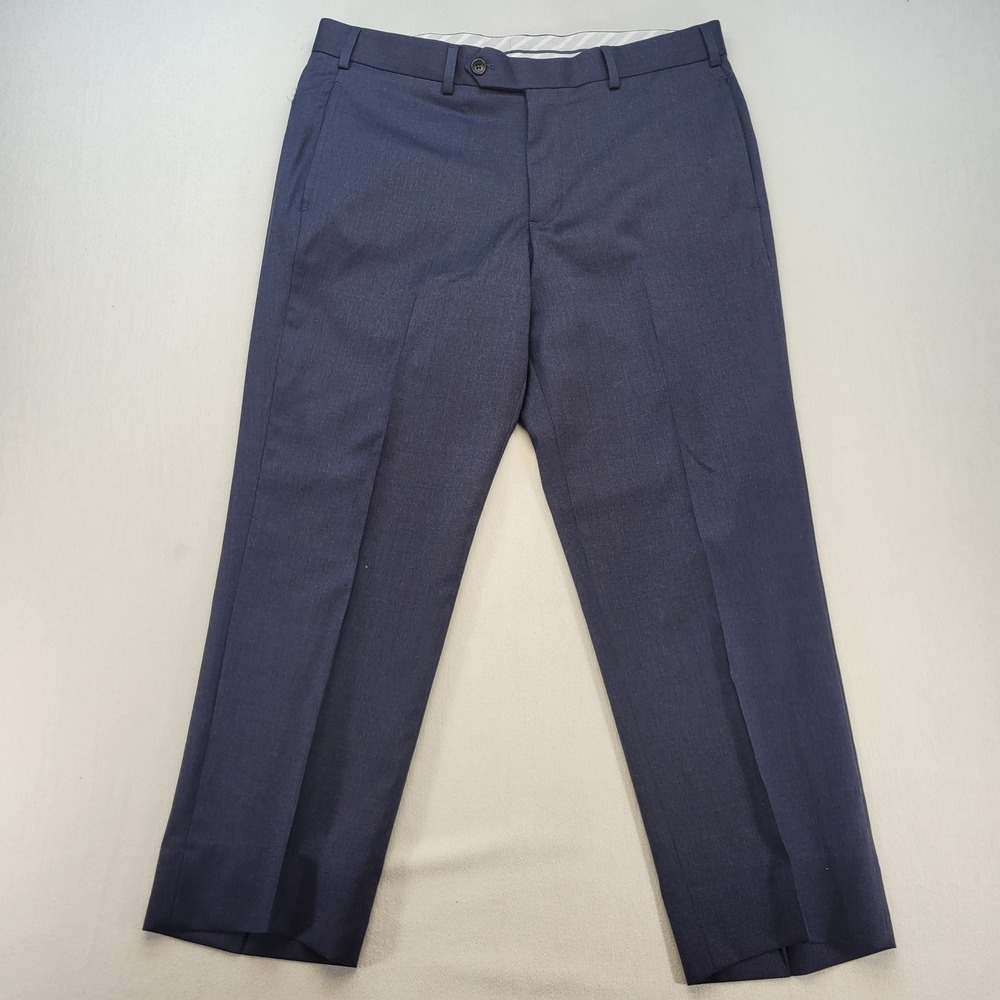 Brooks Brothers Dress Pants Mens 34x26* Blue Regent Fit BrooksFlex Wool Blend